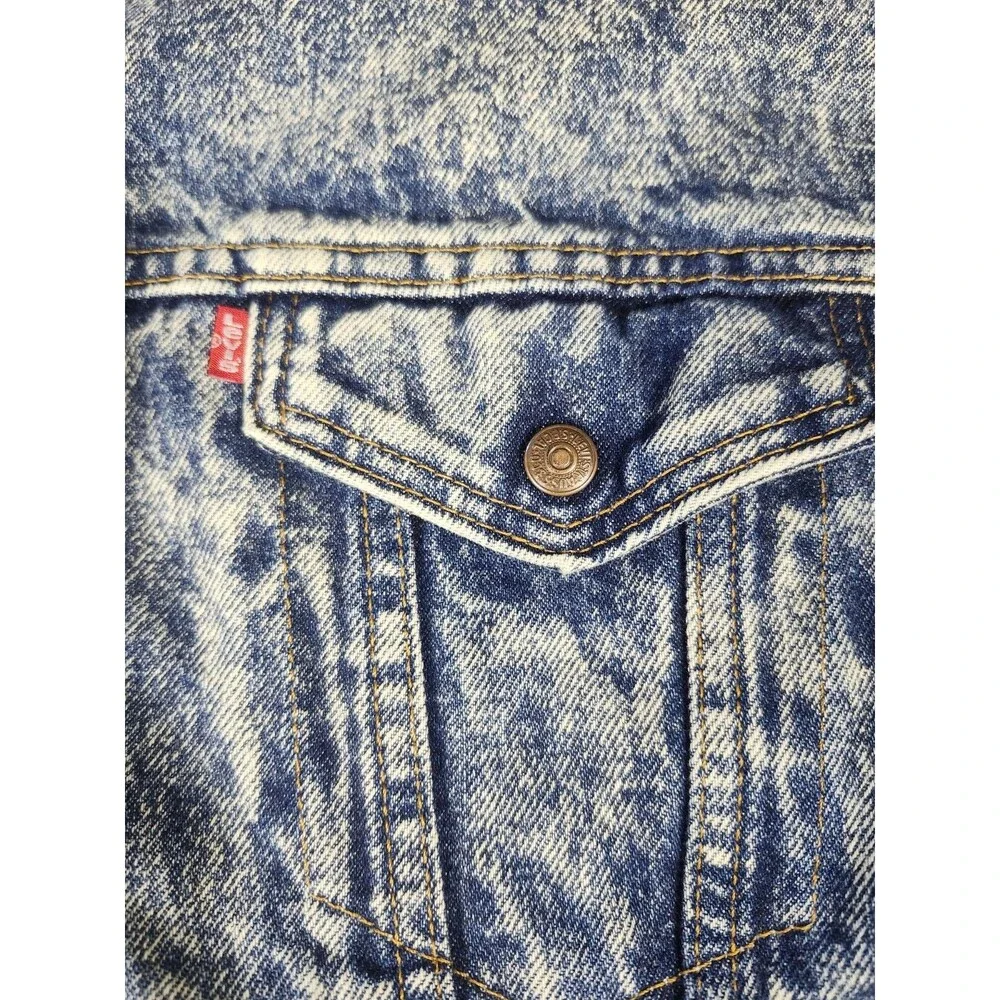 Vintage Levi's Sherpa Lined Denim‎ Trucker Jacket Type III USA Men's M 70609 90s